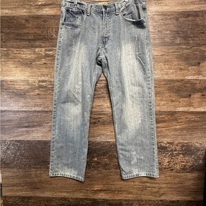 Red Snap Relaxed Blue Denim Jeans 36/30